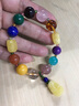 欧采妮 蜜蜡手串琥珀随形鸡油黄貔貅挂件南红花珀老蜜紫云母多宝手链 实拍图