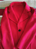 雷公馆 毛呢外套女2025秋冬新款毛呢大衣中长款羊毛双面呢气质呢子大衣 大红色 L 实拍图