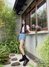 柯思娜妮短靴女2024秋季新款增高靴子女士中筒靴厚底马丁靴英伦风烟筒女靴 黑色高筒单里 37 实拍图