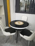 靓威（LW） 办公洽谈桌椅组合圆形店铺接待桌小圆桌休息区桌椅阳台 一桌两椅（黑色塑料椅） 实拍图