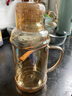 美斯尼 复古凉水壶耐高温玻璃冷水壶套装凉水杯凉白开水壶无铅玻璃水壶 香槟色  2000ml 实拍图