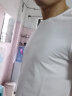 宾色短袖男t恤莫代尔纯色韩版夏季圆领休闲半袖体恤潮流修身打底衫 01-白色+白色 L【115-130斤】 实拍图