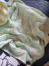 迷人居六层纱布毛巾被纯棉夏季薄款婴儿儿童8层午睡小毯子盖毯 六层纱布全棉-煎蛋绿 90*100 cm全棉纱布 实拍图