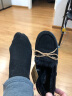 斯凯奇（Skechers）秋冬季豆豆鞋女毛绒一脚蹬乐福鞋平底棉鞋女32782 BLK黑色 36.5  实拍图