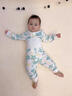 优奇婴儿衣服宝宝纯棉护肚内衣套装春秋新生儿睡衣秋衣秋裤分体两件套 春秋【纯棉】印花蓝 73 实拍图