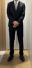 吉约蒙（G·MONS）西服套装男士商务抗皱易打理休闲西装套装结婚新郎职业正装西装 黑色B版【上衣+裤子】C0020 48 实拍图