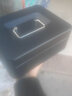 南孜带锁铁盒手提小箱子收纳盒加厚收银箱保险储物盒零钱密码盒整理盒 大号密码黑色 实拍图