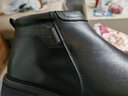 强人冬季棉鞋3515羊毛保暖三接头皮鞋头层牛皮商务男鞋 JDS16C 黑 38 实拍图