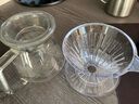泰摩 冰瞳手冲咖啡滤杯 V60通用咖啡过滤器 滴滤咖啡过滤杯 标准版01号透明滤杯+分享壶 360ml 实拍图