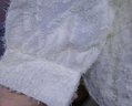 百图（betu）betu百图女装甜美珍珠领上衣超仙提花雪纺衫羽毛流苏合身长袖衬衣2110T42 米白 L 实拍图