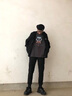 李宁外套男女同款卫衣春秋季新款开衫情侣款休闲运动跑步夹克上衣 黑色-开衫立领款(推荐) M 实拍图