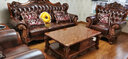 梦美斯宣沙发 美式实木雕花沙发欧式仿古真皮沙发大户型客厅123沙发 599 1+1+3组合沙发 实拍图