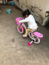 YITONG儿童自行车14/16寸3-10岁小孩折叠单车学生车宝宝公主款脚踏车 折叠+加宽闪光轮+铝合金车圈 粉色 12寸(适合身高80—105CM) 实拍图