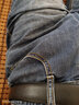 AEMAPE苹果纯棉牛仔裤男厚款加绒宽松高腰深裆直筒爸爸装无弹中老年男裤 深蓝色 纯棉秋冬厚款 35 码 裤围2尺75 实拍图