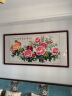 暮春舍（MUCHUNSHE）手绘国画牡丹画新中式字画客厅装饰画中堂挂画花开富贵花鸟牡丹图 《花开富贵福满堂》D 86*218CM【实木镜框】店长推荐 实拍图