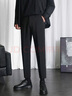 佐优品坠感小西裤男九分裤子韩版潮流修身小脚休闲长裤秋冬季直筒西装裤 更划算(2件)黑色九分+黑色长裤 30 建议110-120斤内 实拍图