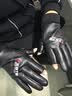 原谅色手套男士冬户外防风防水外卖快递骑车触屏漏2指加绒保暖骑行开车 水洗皮-黑色 实拍图