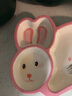 五和（WUHE）宝宝碗勺套装儿童餐盘分格凯蒂猫卡通可爱仿瓷婴儿餐具儿童水杯 兔子餐盘 实拍图