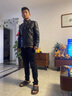 PERCOOL机车服真皮皮衣青年男士头层纯牛皮骑行皮夹克潮流摩托车服外套 黑色 (头层牛皮) M号 建议125-135斤 实拍图