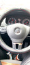 大众速腾方向盘套真皮朗逸宝来途岳迈腾探岳途观L帕萨特汽车把套 (圆形)黑色红线 带大众车标 实拍图