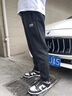 JEEP SPIRIT休闲裤男冬季羊羔绒保暖加绒加厚棉裤子男士大码束脚裤运动针织裤 0918-黑色-单裤子 2XL（建议130斤-145斤） 实拍图