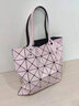 CLEVER & KETCH几何菱格包包女包2023新款大容量托特包购物袋通勤大包女士手提包 樱花粉 实拍图