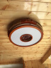 木府 新中式圆形吸顶灯LED中式客厅灯大气实木仿古餐厅卧室灯具中国风 小号咖啡色直径450mm 实拍图