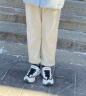 Skechers斯凯奇男女童运动鞋老爹鞋复古潮款儿童鞋舒适黑白熊猫鞋8701646L 坚果脆脆 38码 晒单实拍图