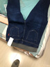 自由探戈2025秋冬牛仔裤女高腰松紧腰弹力修身200斤小脚长裤新款加绒加厚 深蓝色加绒 33(2尺6) 实拍图
