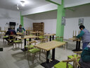 德睿聚 奶茶店餐桌椅牛角椅奶茶店咖啡厅面馆小吃店火锅店食堂快餐桌椅 一桌四椅多层板 实拍图