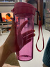 特百惠（Tupperware）正品水杯500ml茶韵随心杯密封防漏塑料杯运动泡茶杯男女学生杯子 美唇红 500ml 实拍图