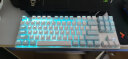 【潮汐海洋】HP惠普机械键盘金属面板游戏电脑有线办公键盘发光全尺寸背光潮汐创意海洋风机械键盘 【潮汐海洋冰87键白蓝光版】青版 实拍图