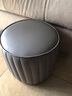 孜度小凳子家用矮凳皮凳子沙发凳换鞋凳小圆皮墩子沙发凳圆形南瓜凳子 深灰色 32cm 高（直径32cm） 实拍图