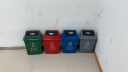 木野村垃圾分类垃圾桶家用大号带盖商用厨房垃圾箱餐饮户外四分类新国标 25升摇盖分类款 蓝色（可回收物） 实拍图
