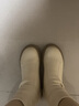 百丽（Belle）百搭弹力靴女商场同款芒果头平跟休闲短靴A2P1DDD3 米白-单里 38 (240mm) 实拍图