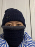 珊诗丽帽子男女冬天保暖加绒毛线帽韩版户外冬季棉帽针织帽青年护耳包头 女款藏青色（帽子+围脖） 55-60 实拍图