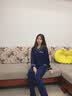 歌佰芬睡衣女秋冬季纯棉长袖睡衣女冬休闲家居服圆领可外穿全棉运动套装 64253中紫 M （80-100斤） 实拍图