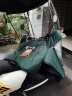鸿迪电动车挡风被冬季加绒加厚加大电瓶车摩托车防雨水防风被防寒护膝 印花款-咖啡熊墨绿【加宽加厚】 实拍图