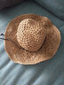 斯普琳遮阳帽子女夏天韩版潮海边防晒帽可折叠太阳帽渔夫帽大沿草帽编织 森女系卡其 实拍图