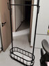 DSRAWMYT 带轮移动挂衣架落地卧室收纳现代简约多功能衣帽架 黑色80CM 80*32*175 实拍图