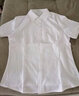 瑧鸟夏季修身短袖女白衬衫大学生面试通勤职业正装衬衣688 白色 XXXXL 实拍图