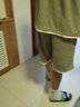 短袖T恤套装男华夫格短袖短裤男女情侣套装青少年运动服男士套装夏季休闲帅气薄款夏天男生学生版一套衣服 TZ9051灰杏色套装 37 2XL 140斤-155斤 实拍图