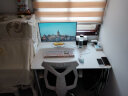 木以成居 电脑桌书桌加宽台式家用现代简约简易写字桌子 LY-42210100W 白色 100*60*75cm 实拍图