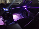 心无止镜车载车内氛围灯LED冷光线汽车内饰灯带APP控制七彩音乐节奏灯爆闪灯条无损改装免接线中控门边 5灯源免穿线款（副驾仪表台+四车门）6米光纤 实拍图