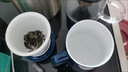 泥印定制陶瓷茶杯办公室男士个人专用高档水杯带盖茶水分离泡茶办公杯 T68-04G 空谷幽兰-带杯碟-简装 实拍图