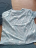 啄木鸟夏季薄款冰丝短袖T恤女夏装23年新款纯棉上衣小衫宽松百搭女 浅蓝色 2XL(建议135-150斤) 实拍图