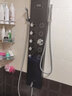 悠洁（yAUCLeAN）不锈钢淋浴屏花洒套装沐浴屏淋雨喷头挂墙式淋浴花洒龙头增压喷头 9956黑色【五种同时出水带喷枪】 实拍图