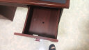 墨绩 书桌带书架简约办公桌单人简易台式电脑书桌带抽屉带锁家用实木颗粒书桌 31#办公桌 红棕色 1.2米 晒单实拍图