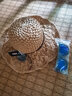 斯普琳遮阳帽子女夏天韩版潮海边防晒帽可折叠太阳帽渔夫帽大沿草帽编织 文艺系卡其 实拍图