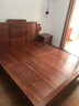 质道 红木家具 非洲花梨（学名：刺猬紫檀）实木大床 中式卧室家具  1.8米大床+2床头柜 实拍图